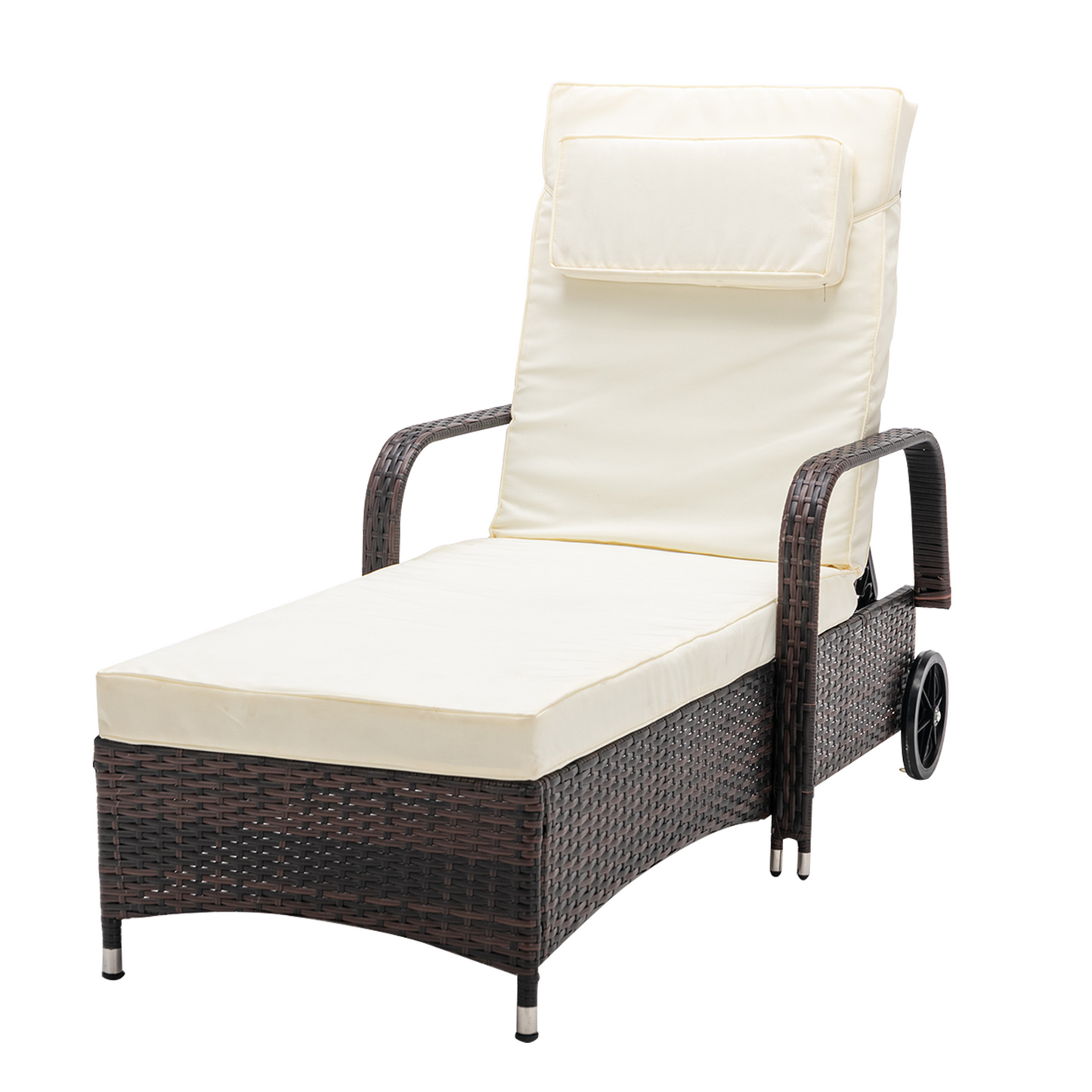 Stylish Rattan Sun Lounger Bed Recliner Outdoor Garden Chair