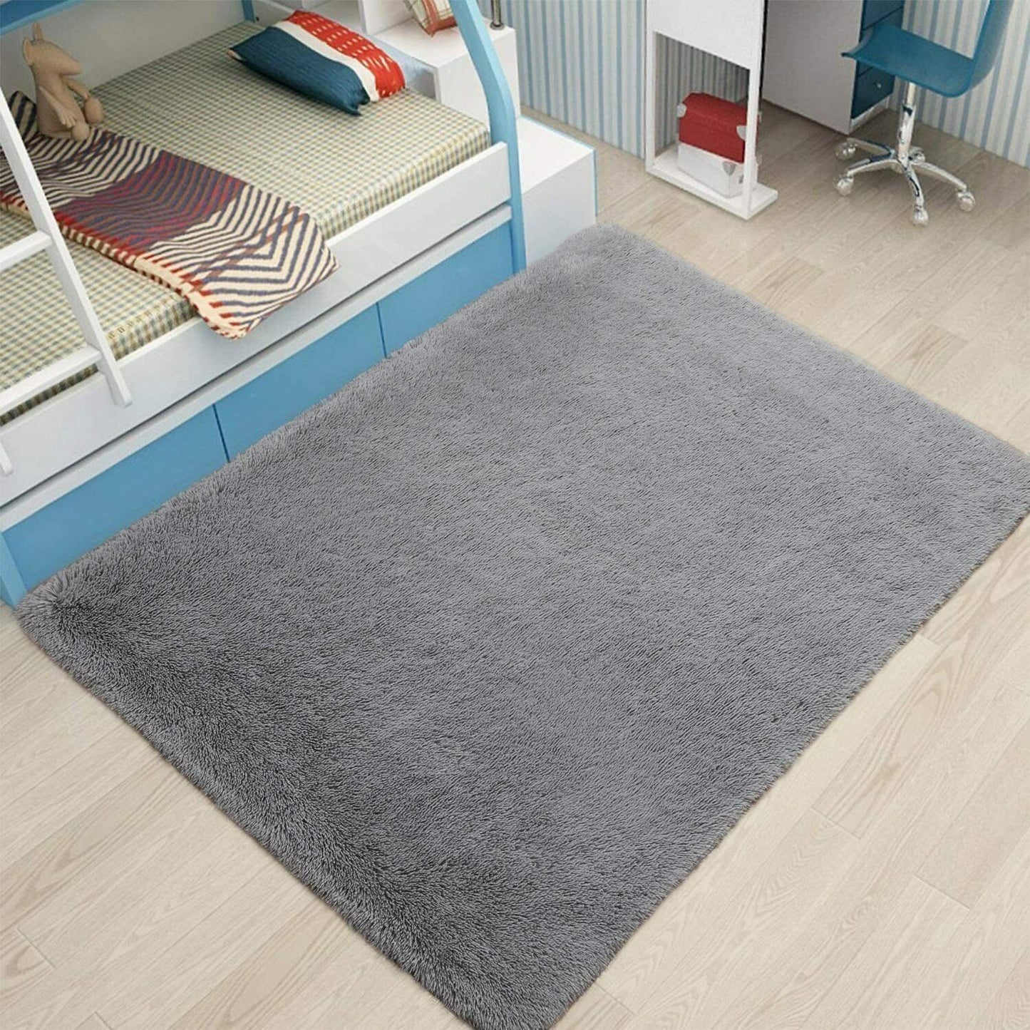 Fluffy Large Rugs Anti-Slip Super Soft Carpet Mat Floor Living Room Bedroom Rug