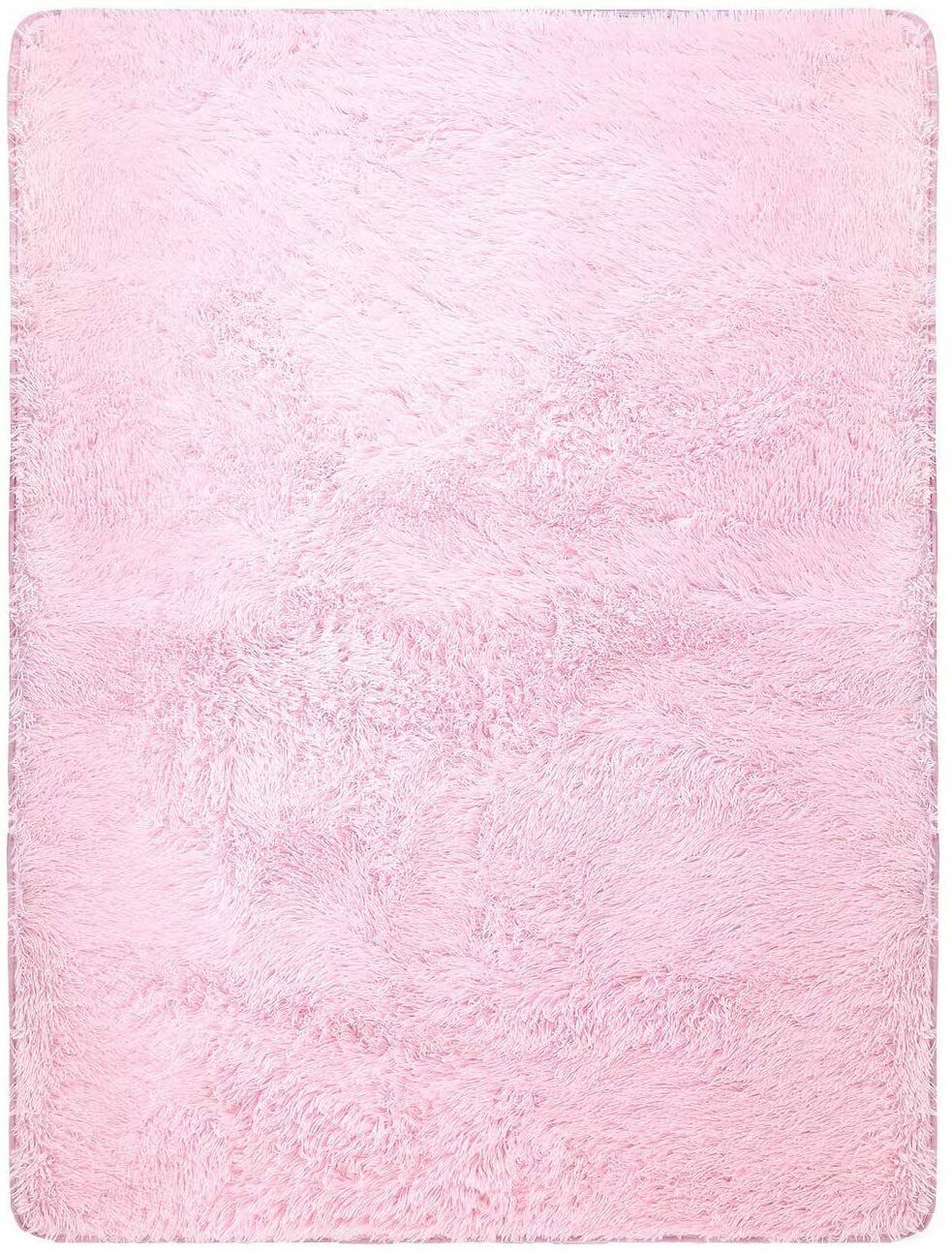 Fluffy Large Rugs Anti-Slip Super Soft Carpet Mat Floor Living Room Bedroom Rug