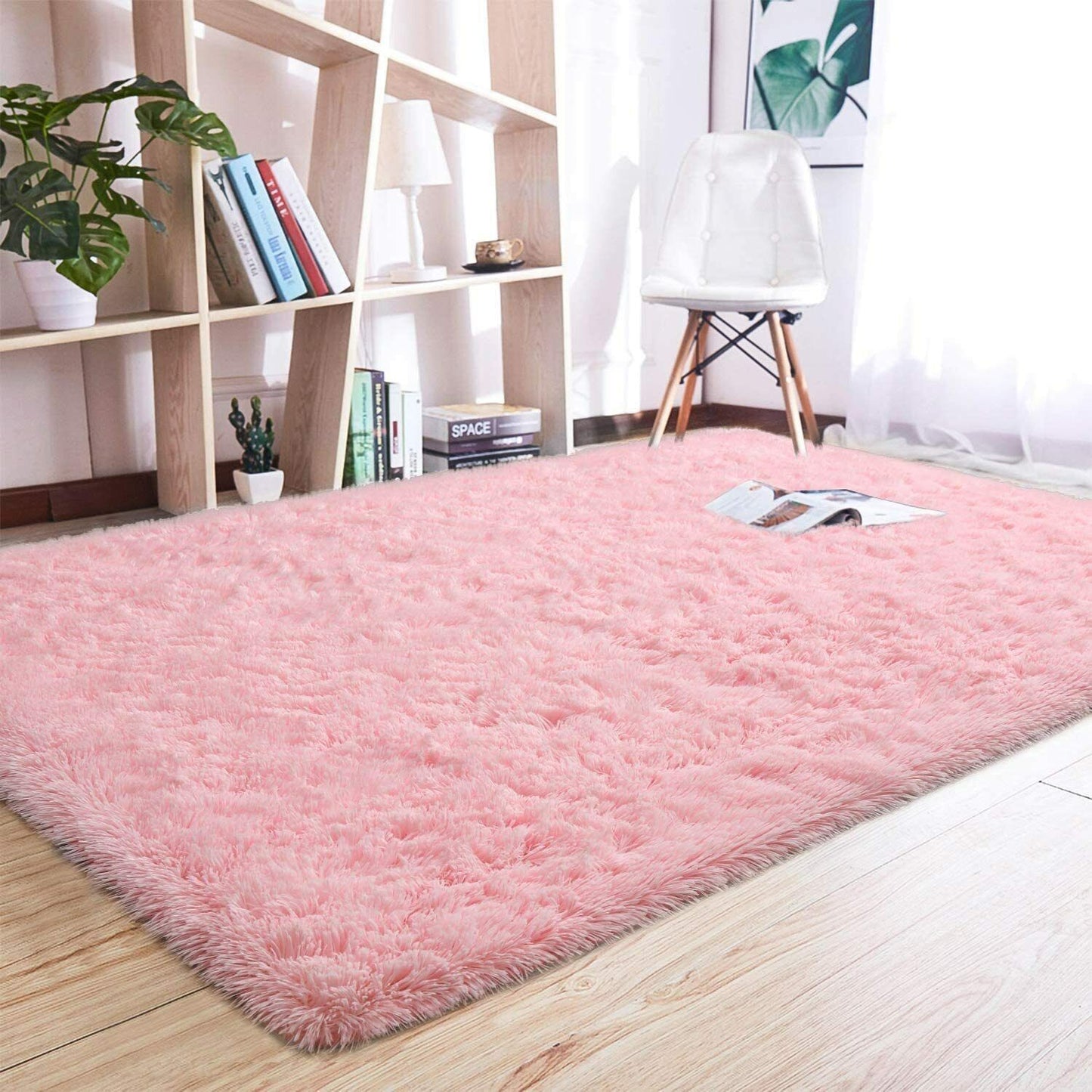 Fluffy Large Rugs Anti-Slip Super Soft Carpet Mat Floor Living Room Bedroom Rug