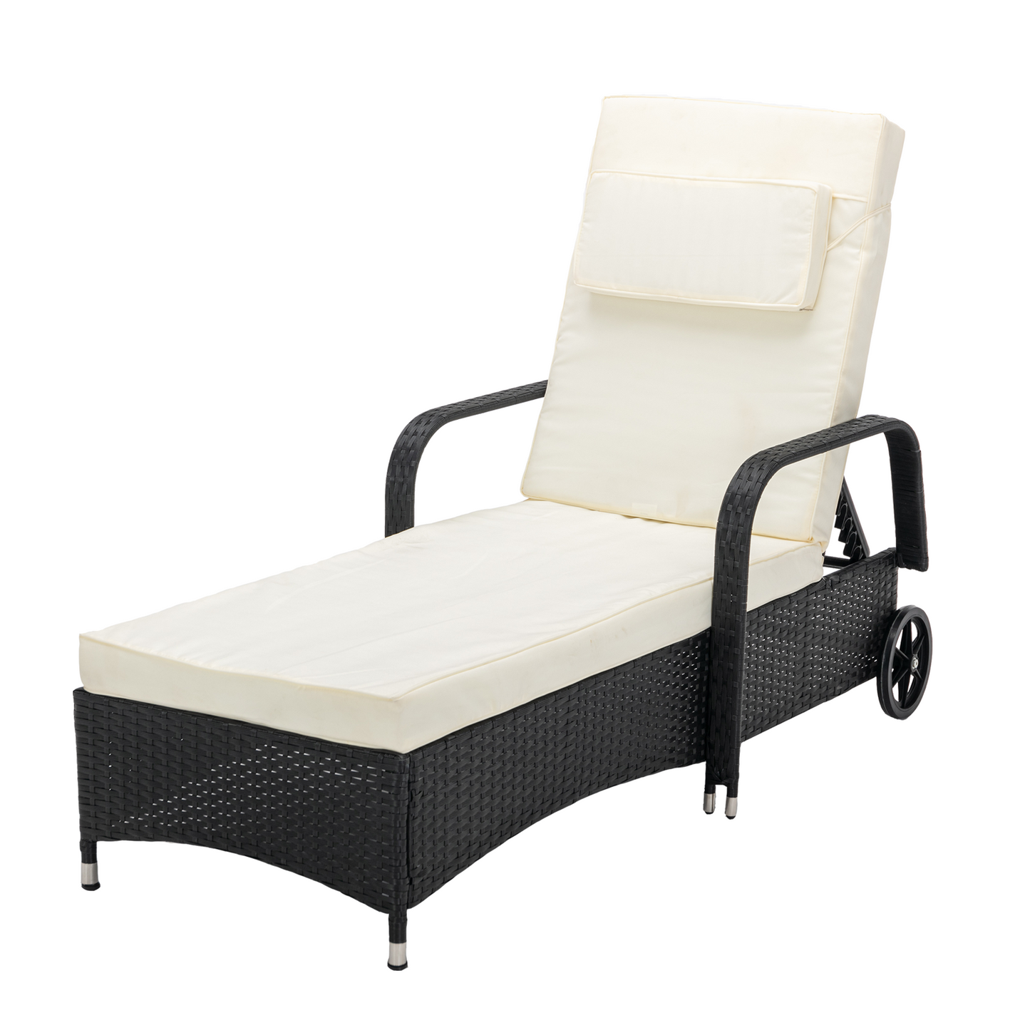 Stylish Rattan Sun Lounger Bed Recliner Outdoor Garden Chair