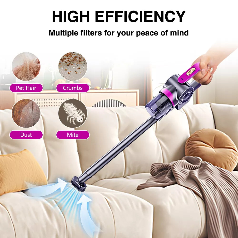 Cordless Vacuum Cleaner Hoover Upright Lightweight Wireless Handheld Bagless Vac