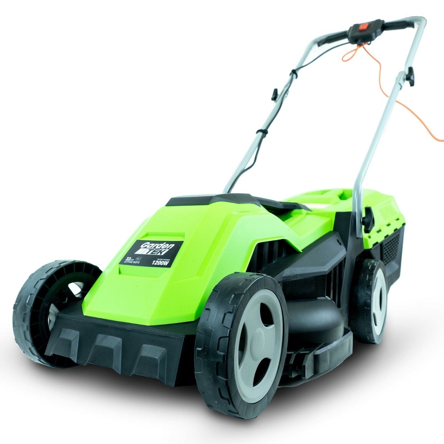 GardenTek 33cm Corded Electric Lawnmower 1200w 230v Roller Mulching Lawn Mower