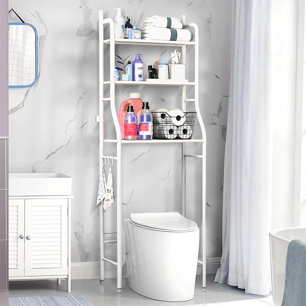 3 Tier Over Toilet Storage Rack Bathroom Laundry Washing Machine Shelf Organizer