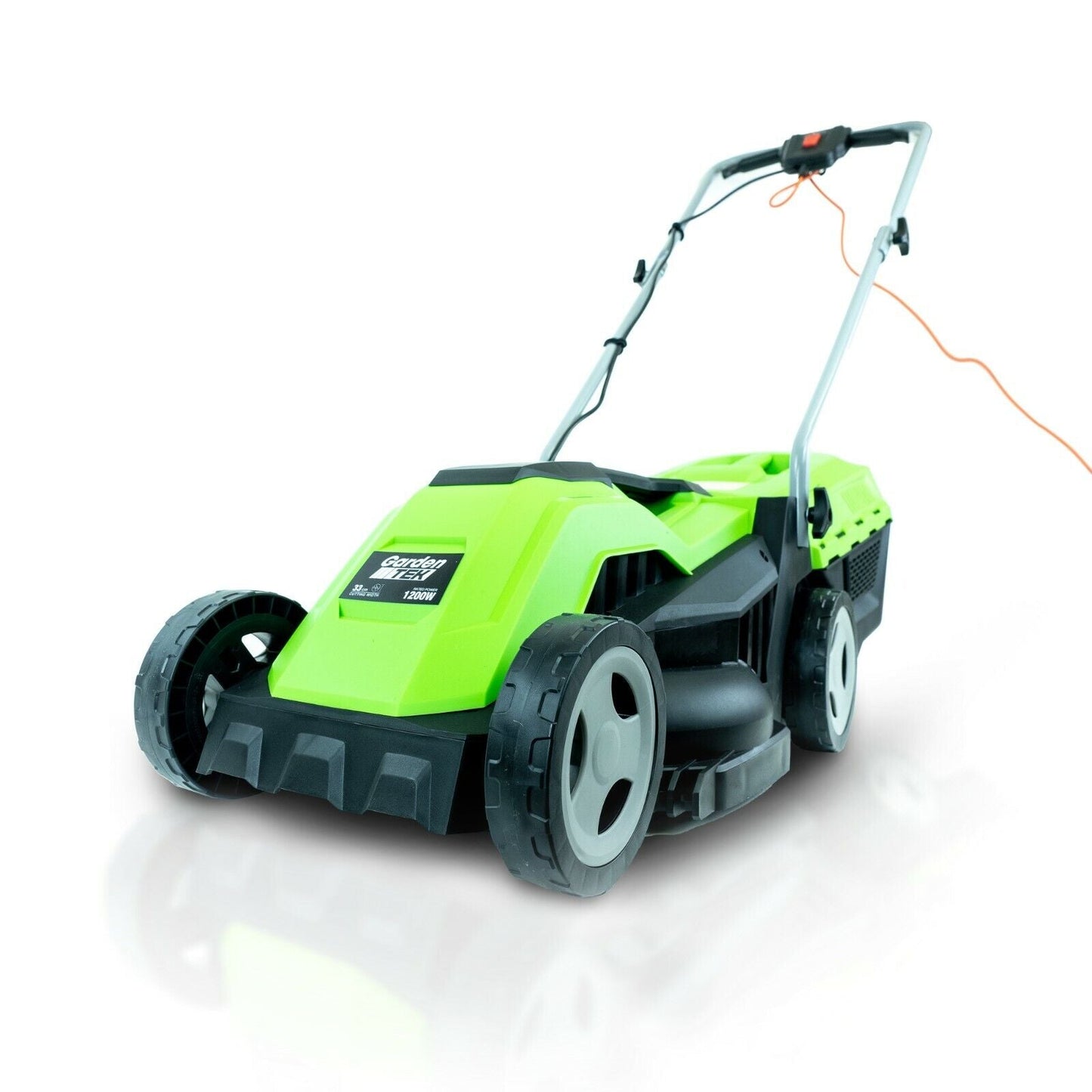 GardenTek 33cm Corded Electric Lawnmower 1200w 230v Roller Mulching Lawn Mower