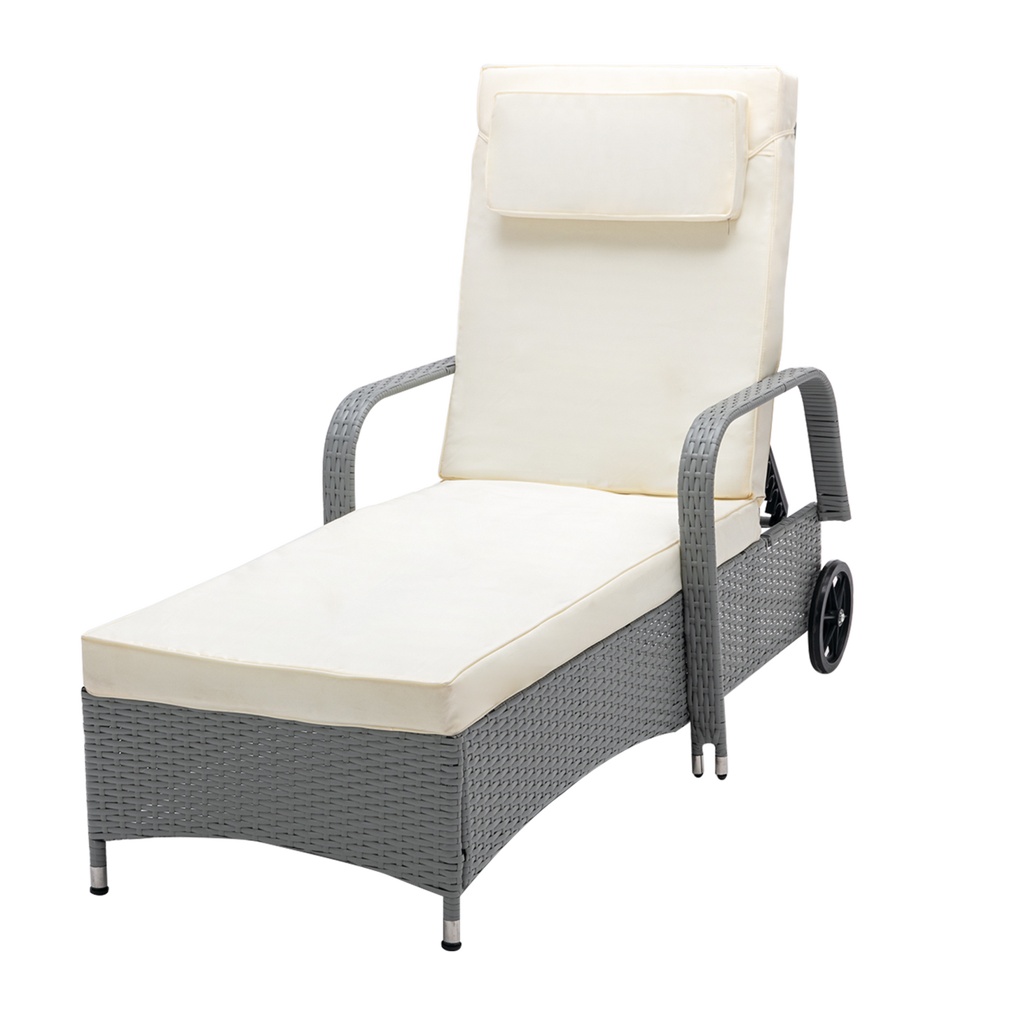 Stylish Rattan Sun Lounger Bed Recliner Outdoor Garden Chair