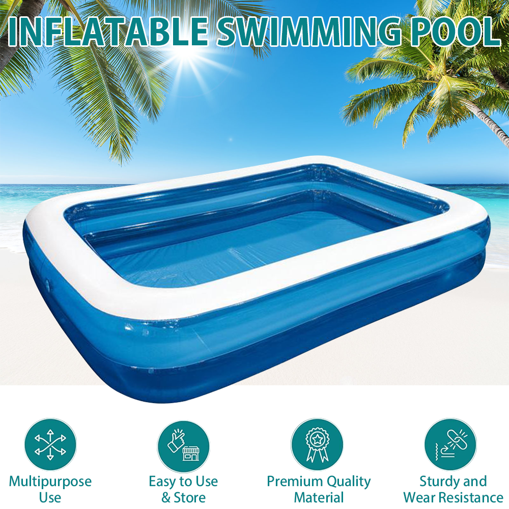 Large Family Inflatable Swimming Pool Garden Outdoor Summer Fun Paddling Pools