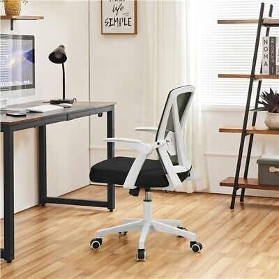 Home Office Chair Computer Mesh Desk Chair with Adjustable Arms and Height White