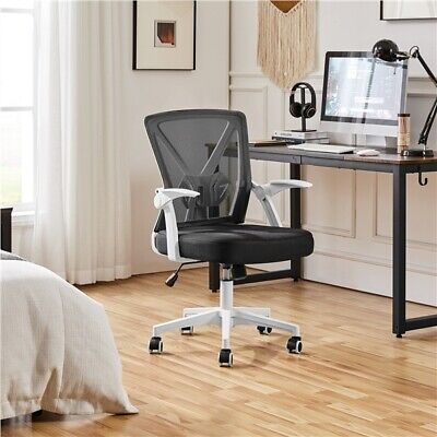 Home Office Chair Computer Mesh Desk Chair with Adjustable Arms and Height White