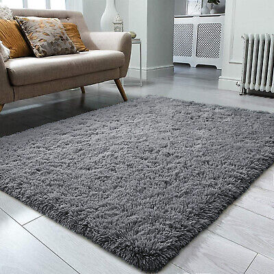 Thick Large Anti Slip Shaggy Rugs Soft Fluffy Rug Living Room Bedroom Carpet Mat