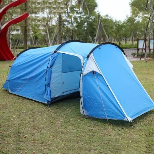 Family Tunnel Tent Outdoor Camping Tent 2-Person Ultralight Double-Walled w/Bag