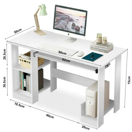 Computer Desk Laptop Pc Study Table Home Office Desk Furniture Workstation Shelf