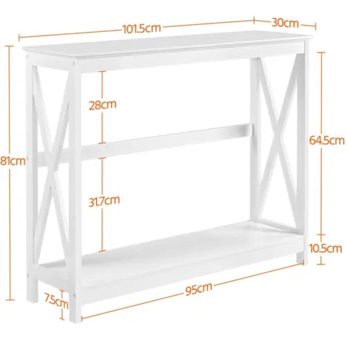 Console Table Narrow Sofa Table 2-Tier Hallyway Table for Entryway Living Room