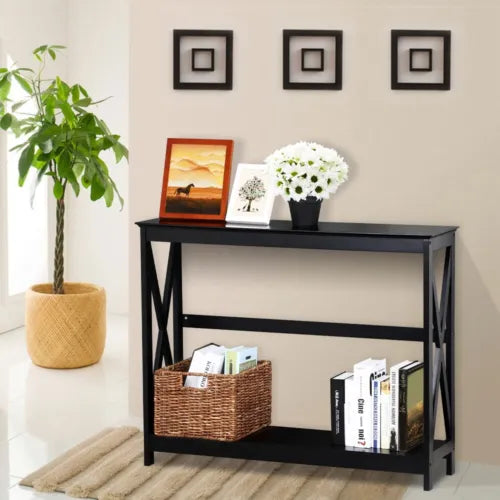 Console Table Narrow Sofa Table 2-Tier Hallyway Table for Entryway Living Room