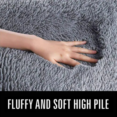 Fluffy Large Rugs Anti-Slip Super Soft Carpet Mat Floor Living Room Bedroom Rug