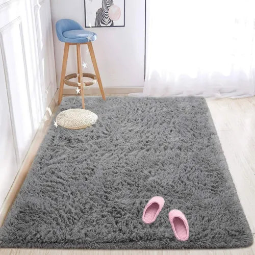 Fluffy Large Rugs Anti-Slip Super Soft Carpet Mat Floor Living Room Bedroom Rug