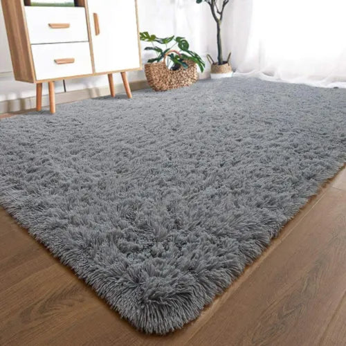 Fluffy Large Rugs Anti-Slip Super Soft Carpet Mat Floor Living Room Bedroom Rug