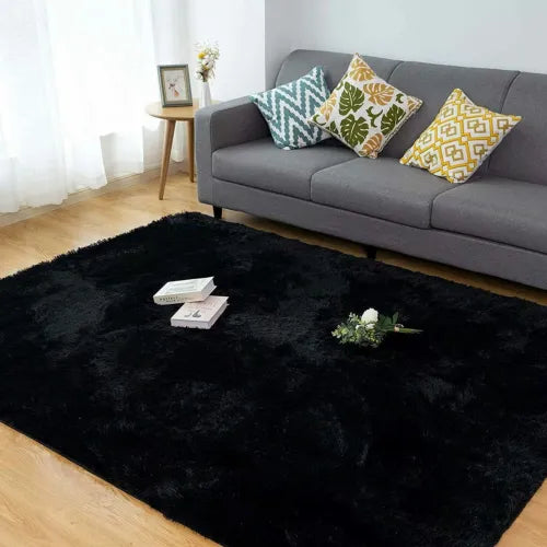 Fluffy Large Rugs Anti-Slip Super Soft Carpet Mat Floor Living Room Bedroom Rug