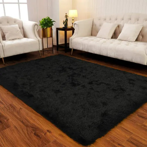 Fluffy Large Rugs Anti-Slip Super Soft Carpet Mat Floor Living Room Bedroom Rug