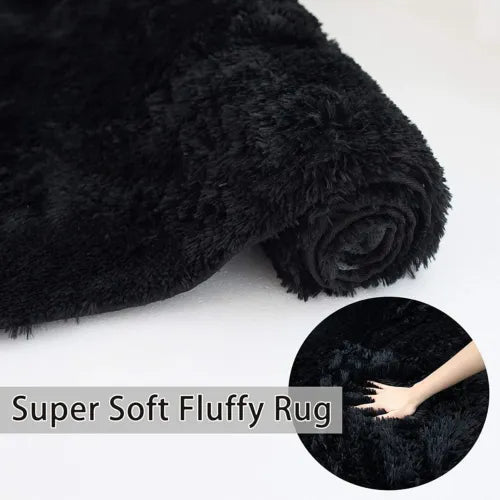 Fluffy Large Rugs Anti-Slip Super Soft Carpet Mat Floor Living Room Bedroom Rug