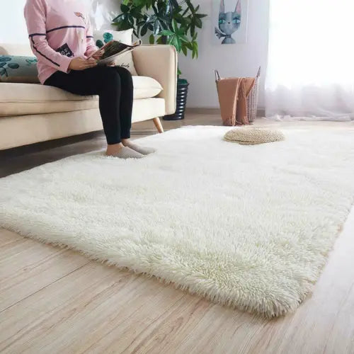 Fluffy Large Rugs Anti-Slip Super Soft Carpet Mat Floor Living Room Bedroom Rug