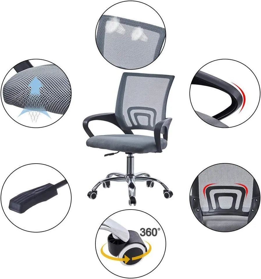 Swivel Mesh Ergonomic Home Office Chair Computer Desk Chair Adjustable Height