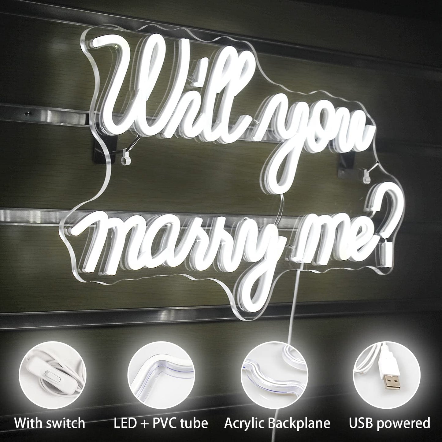 Will You Marry Me Neon Sign