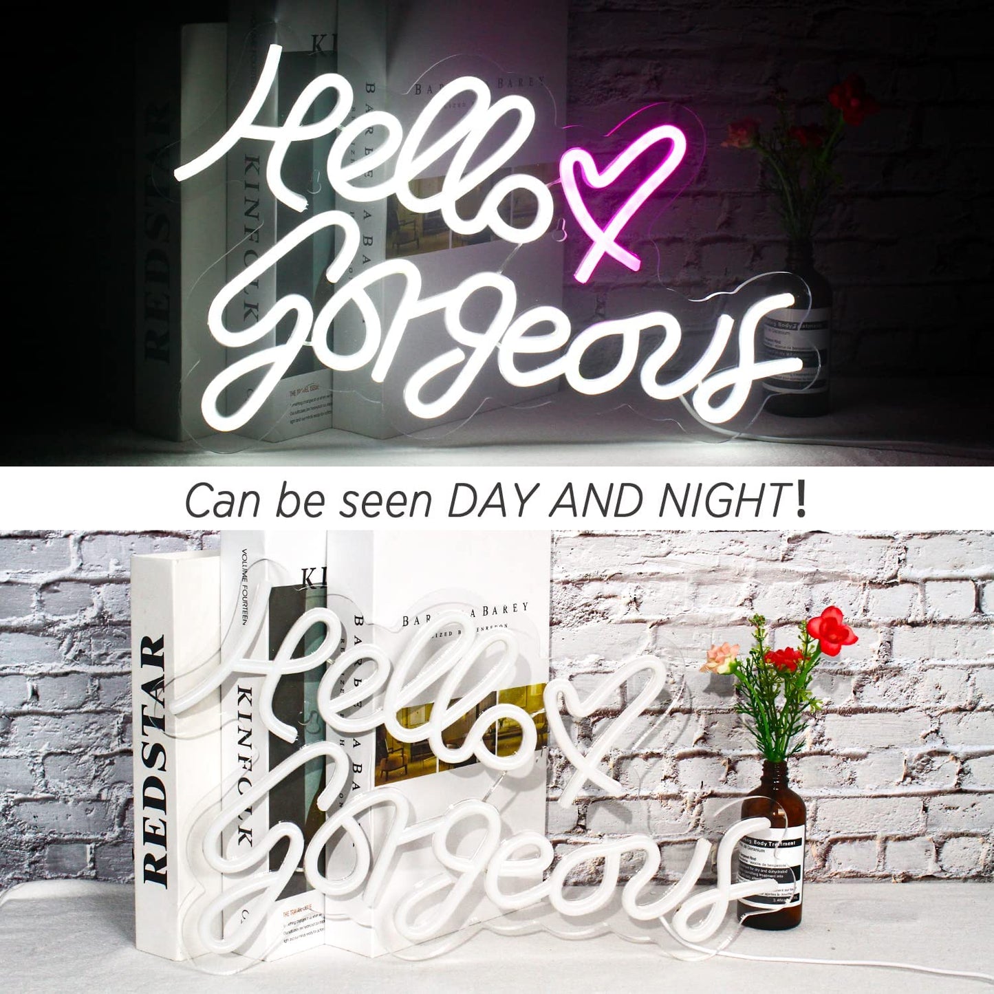 Neon Hello Gorgeous Sign