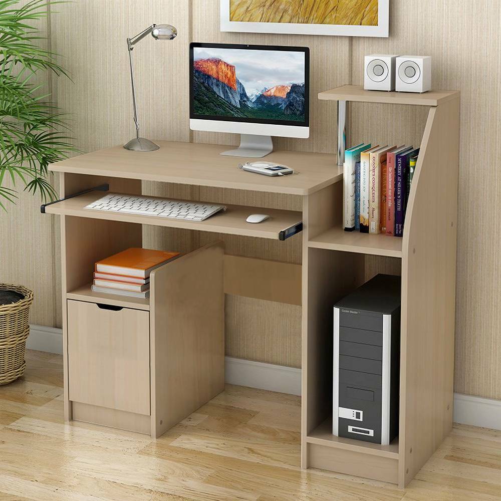 Large Home office furniture computer desk workstation study table PC keyboard UK