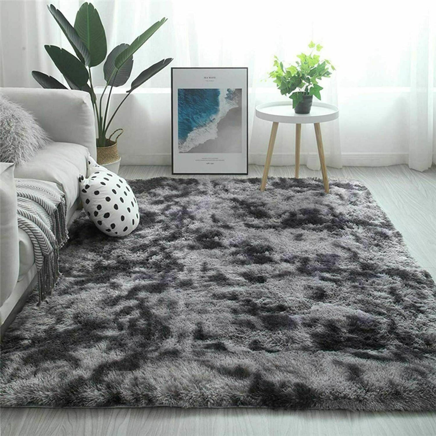 Fluffy Rugs Non Slip Shaggy Rug Large Soft Floor Carpet Mat Living Room Bedroom