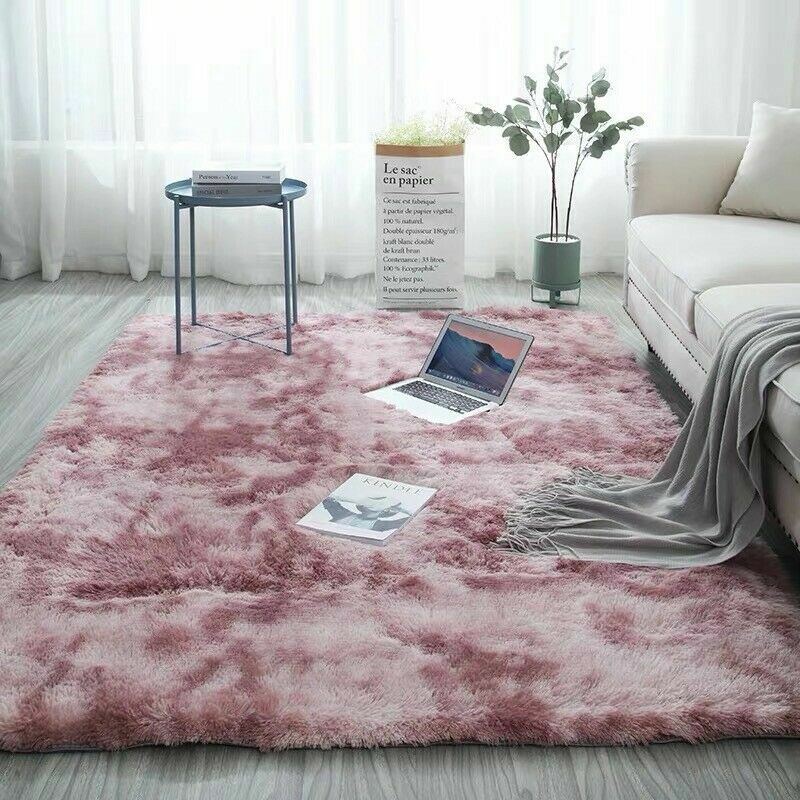 Fluffy Rugs Non Slip Shaggy Rug Large Soft Floor Carpet Mat Living Room Bedroom