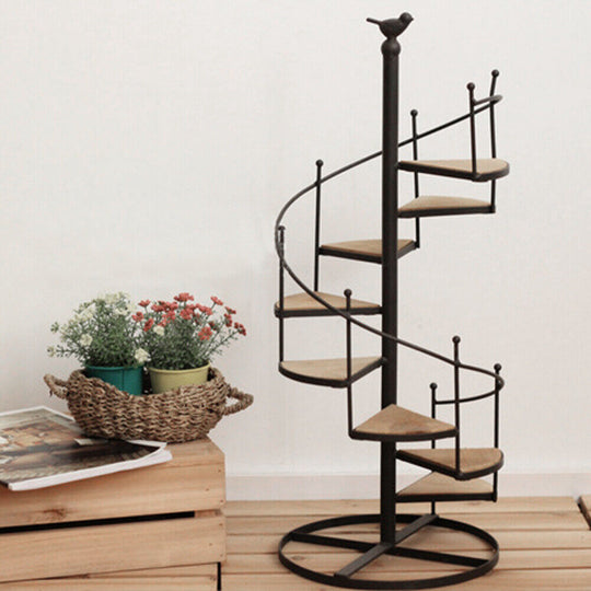 SPIRAL LADDER STAIR 8 TIER METAL PLANT STAND