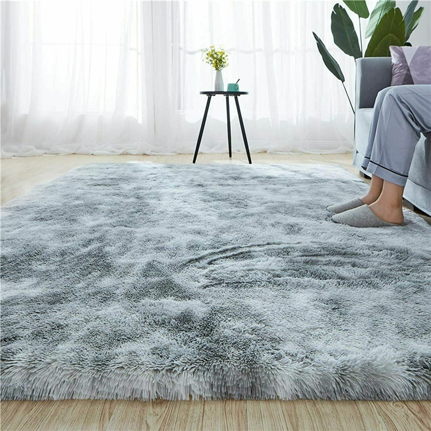 Fluffy Rugs Non Slip Shaggy Rug Large Soft Floor Carpet Mat Living Room Bedroom