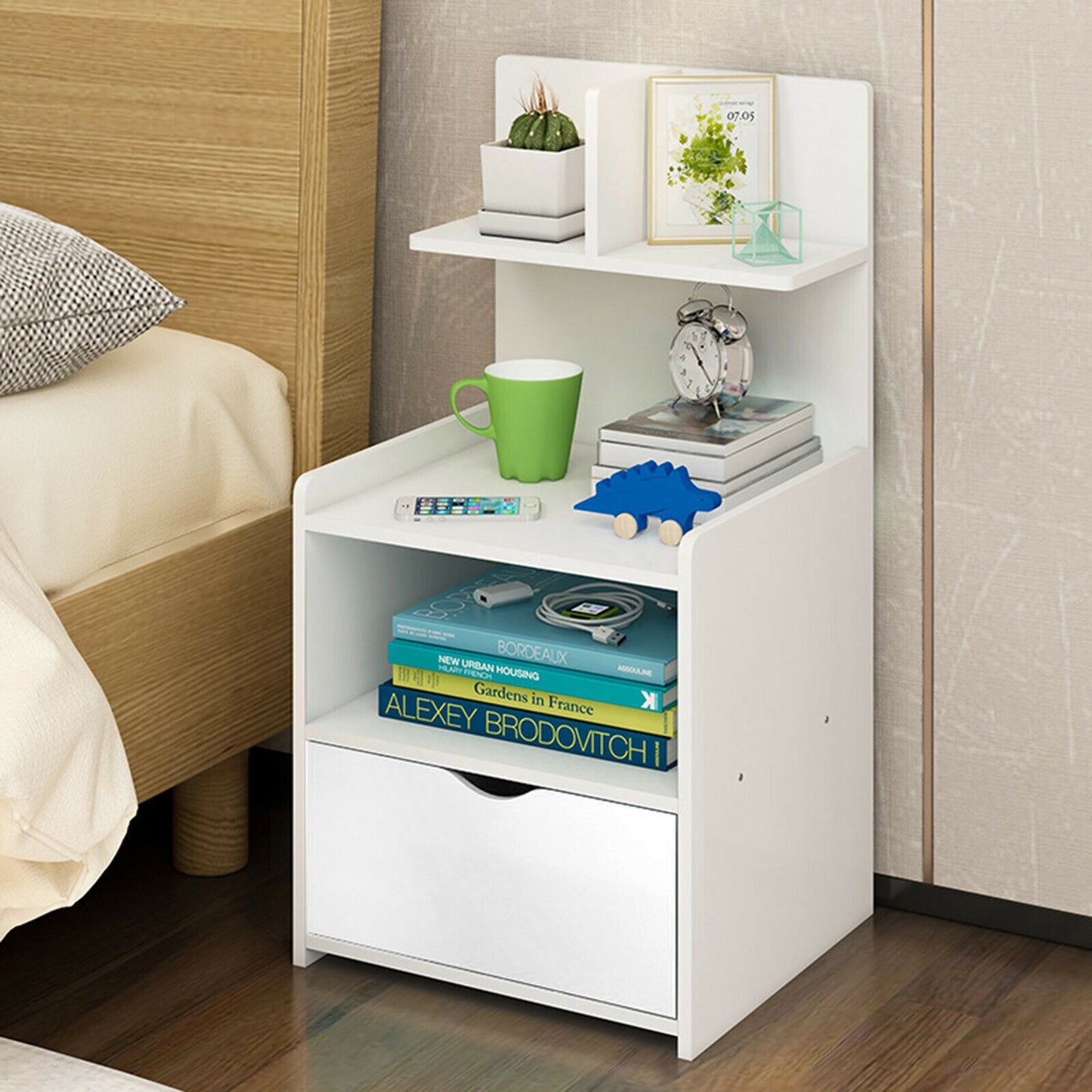 White Bedside Table Cabinet