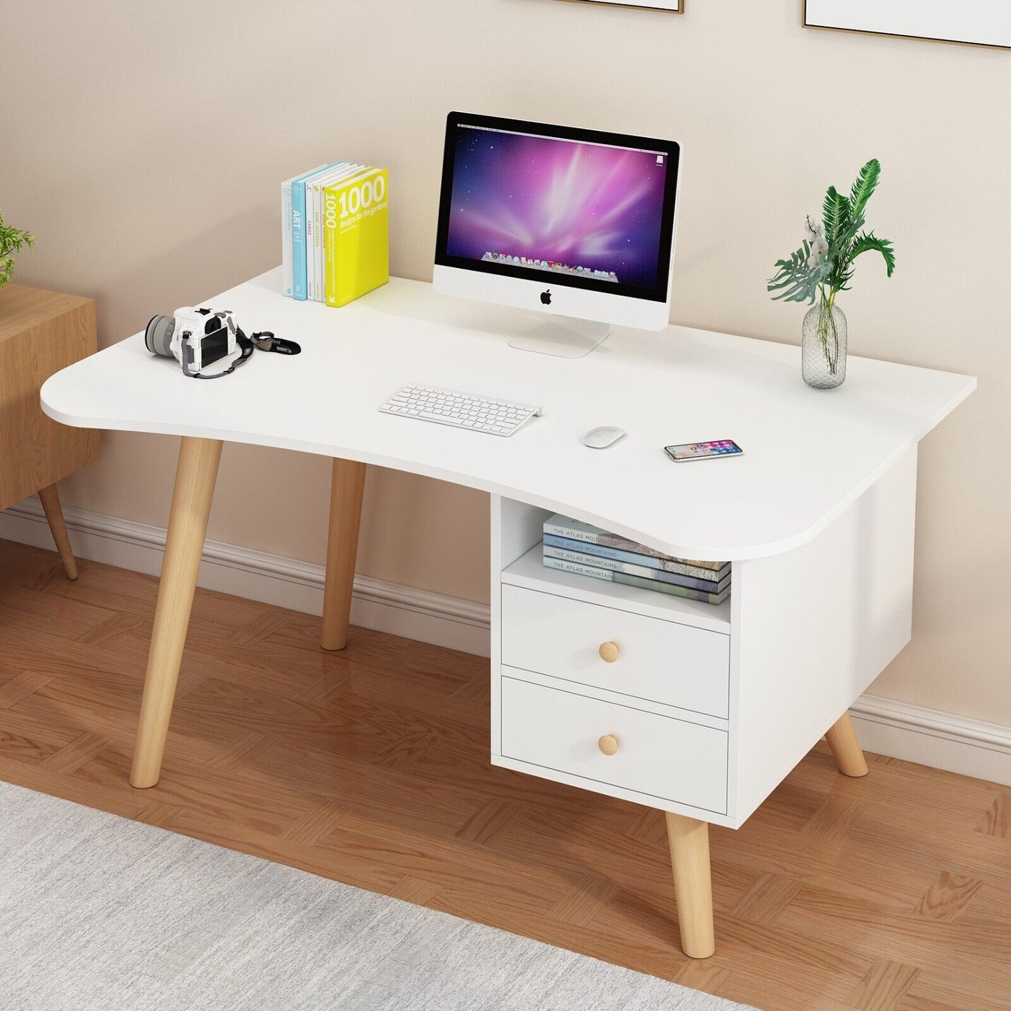 100cm WOODEN COMPUTER DESK