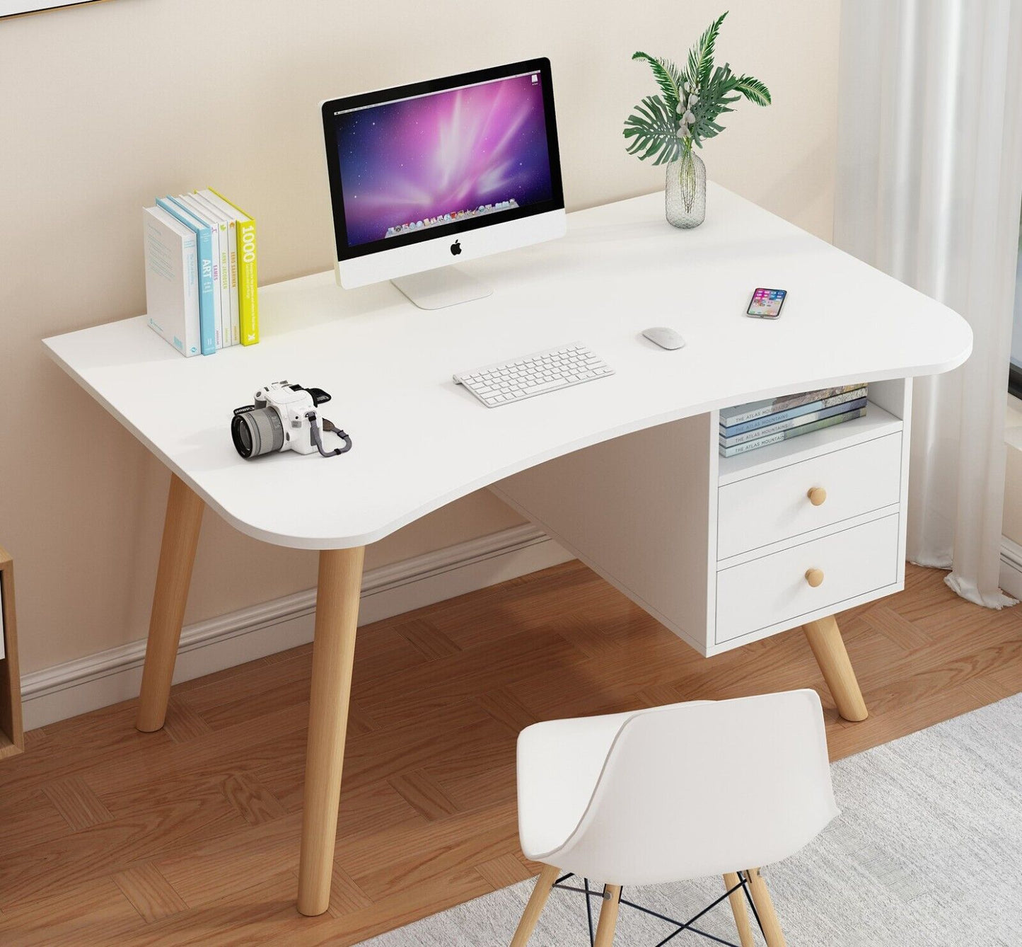 100cm WOODEN COMPUTER DESK