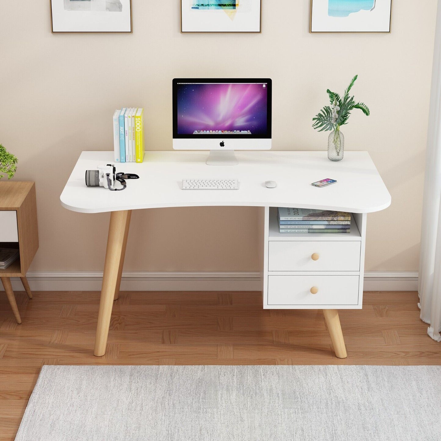 100cm WOODEN COMPUTER DESK